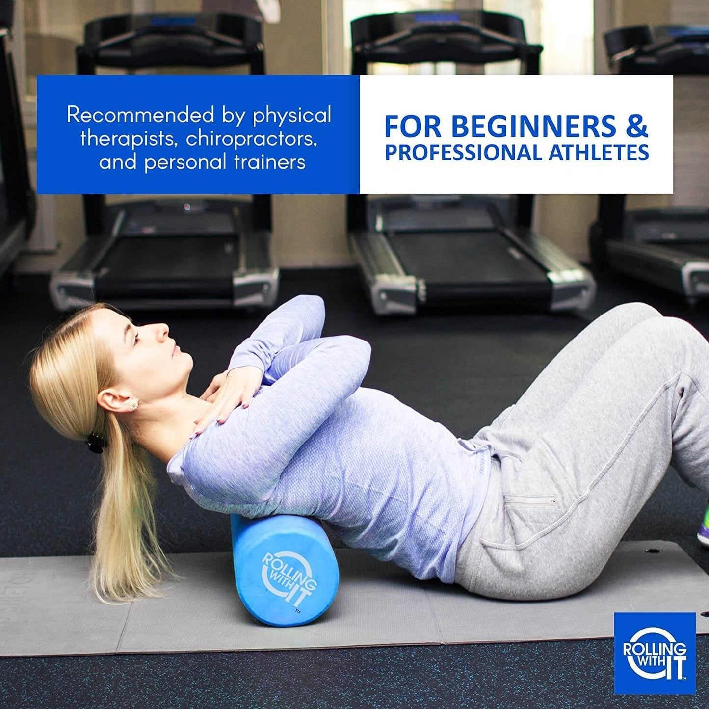 Rolling With It Foam Roller with High Density for Physical Therapy, Muscle Roller for Exercise and Muscle Recovery, Eco-Friendly Back Roller, Firm and Smooth Surface Massage Roller, Size: 18 inches