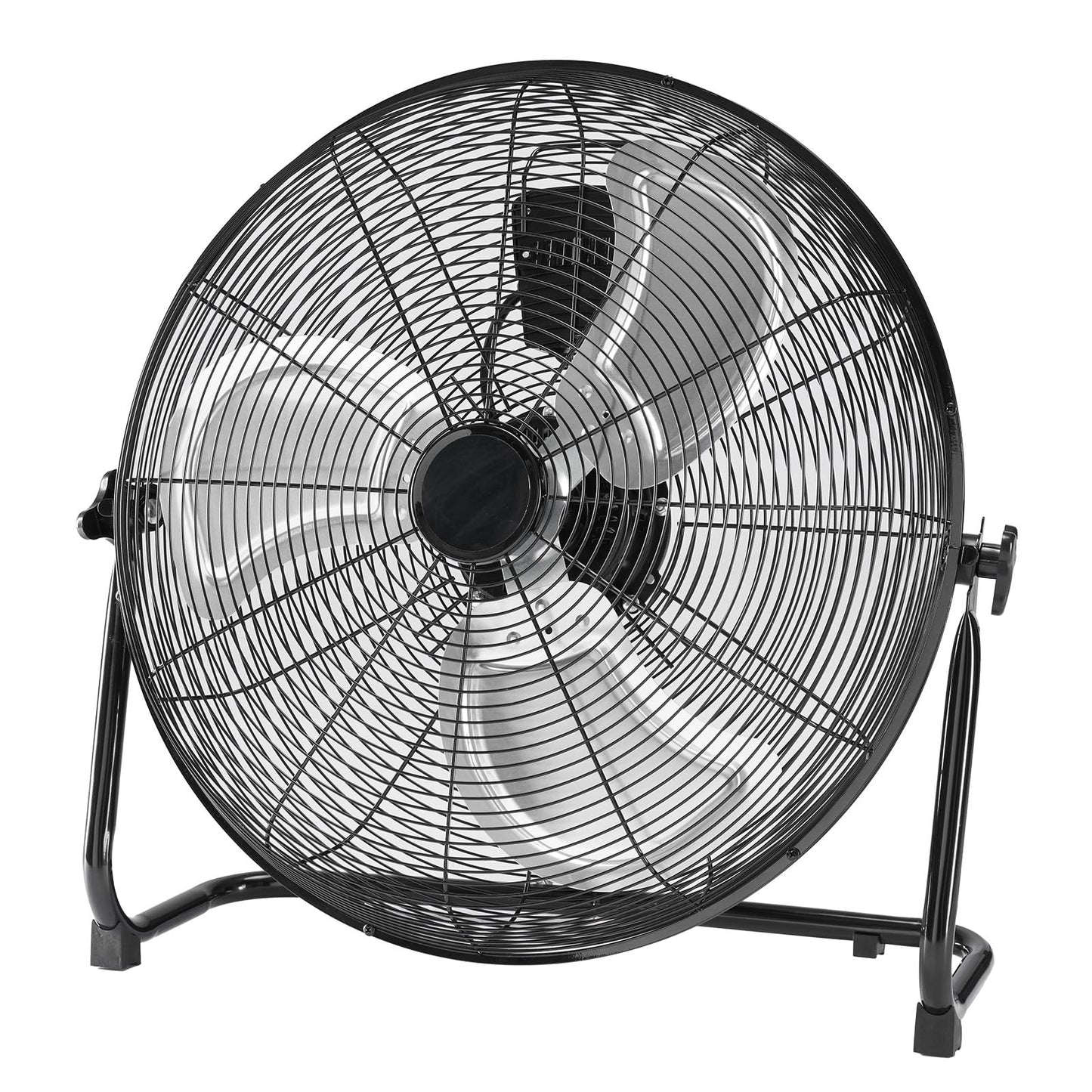 OLIXIS 20'' Industrial High-Velocity Floor Fan, 3-Speed Metal Fan with Carry Handle, Quiet Standing Drum Fan with 120° Adjustable Tilt, Max 3522 CFM for Garages, Workshops, Large Commercial Spaces