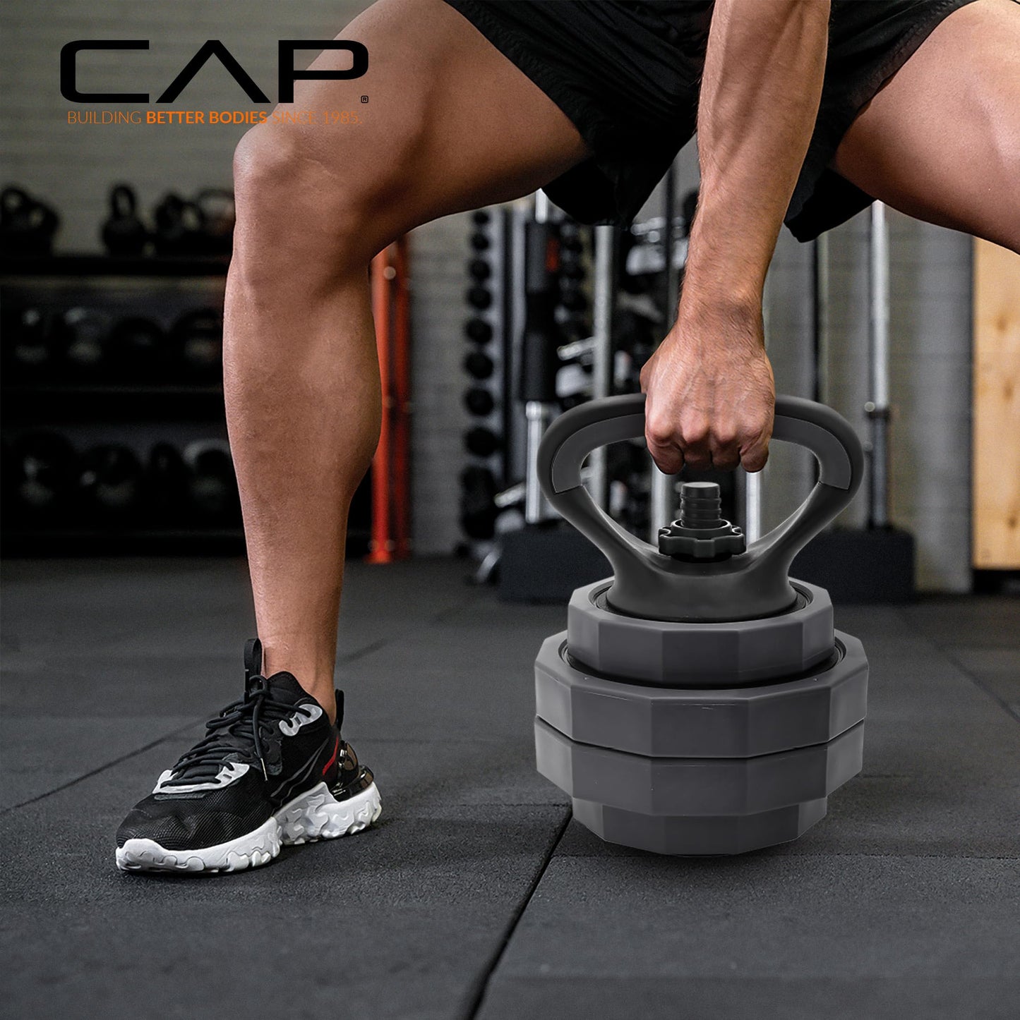 CAP Barbell 45 lb Multi-Use Adjustable Weight Set - Versatile Dumbbell, Barbell & Kettlebell for Full-Body Workouts