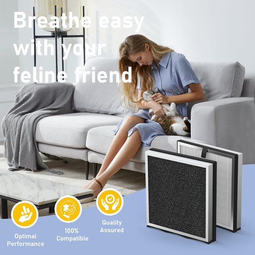 FMDZFL JF239 Replacement Filter Compatible with JF239/JF268 Air Purifier, 3-in-1 HEPA 13 Filtration System, 2 Pack(2 Filters & 10 Aroma Pads)