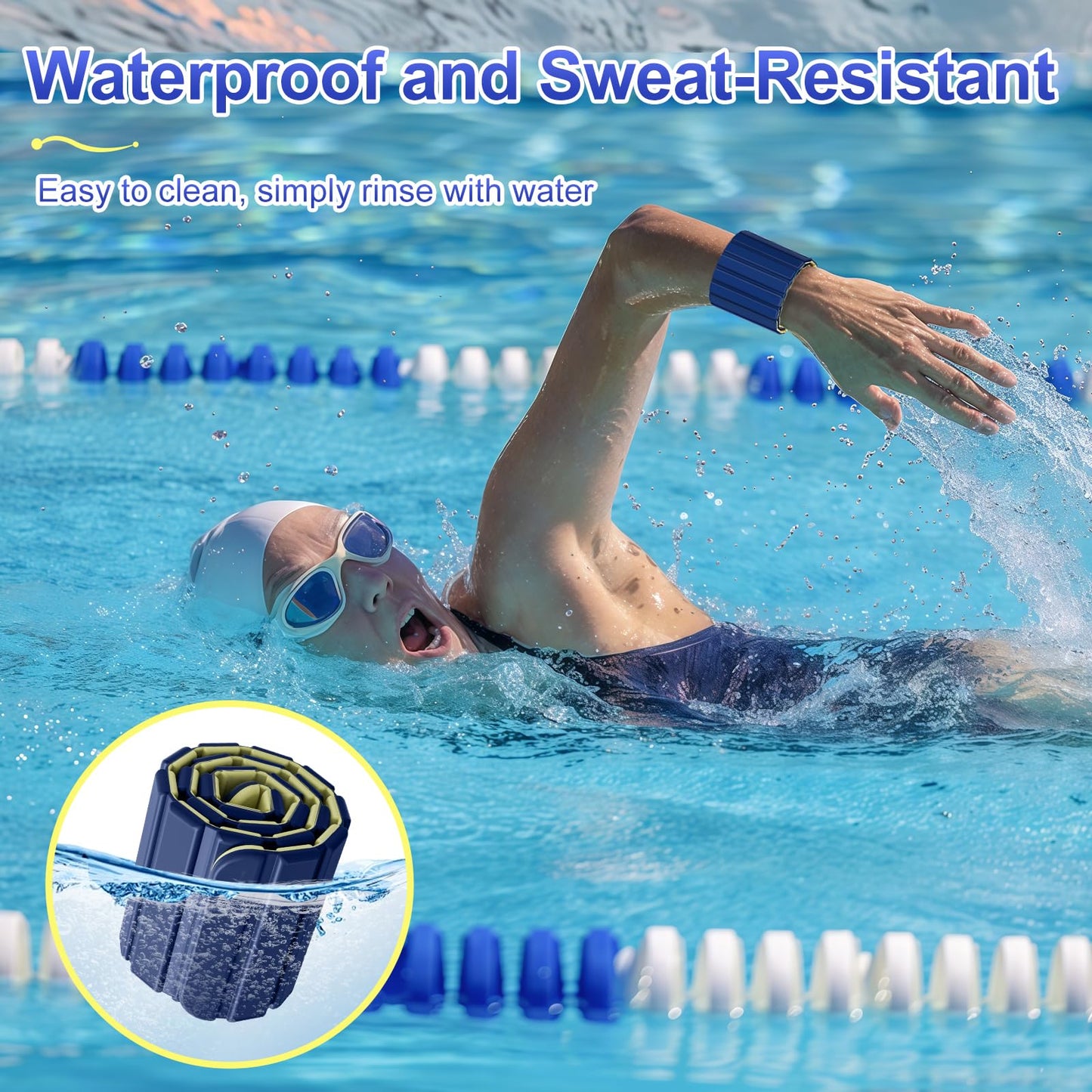 Lxlivn Wrist Weights, Ankle Weights for Women, 2 Pack (2.2LB Each)–Stackable Magnetic, Silicone (Waterproof), Non-Slip, Easy Wear, Adjustable (Men & Women), Ideal for Jogging/Yoga & More, Great Gift