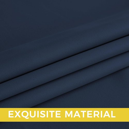 NICETOWN Blackout Curtains - Grommet 2 Panels, 72 Inches Long | Elegant Navy Blue Design