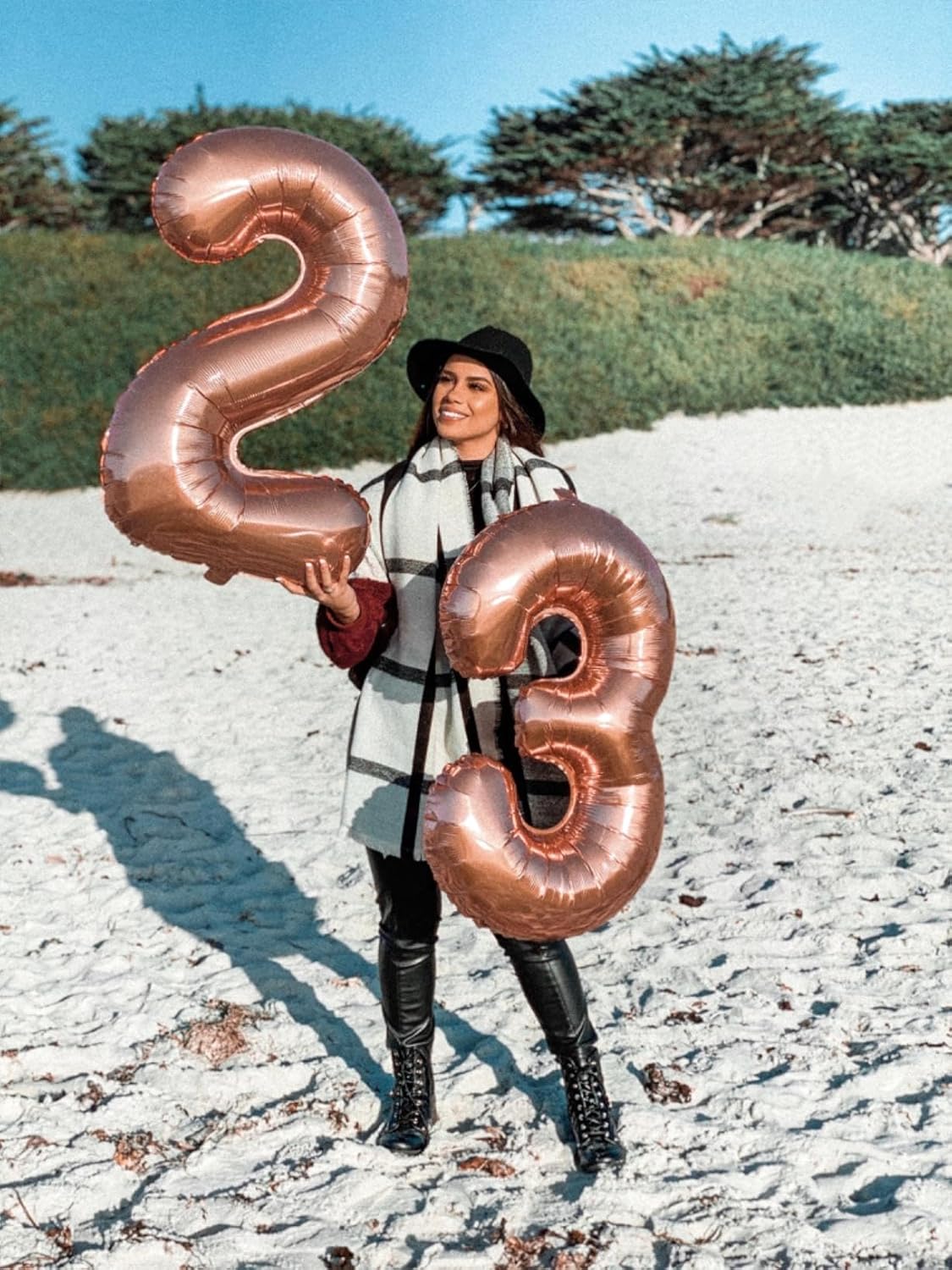 Numbers 26 Balloon - Rose Gold 40 Inch Digital Balloon for 26th Birthday Party Decorations