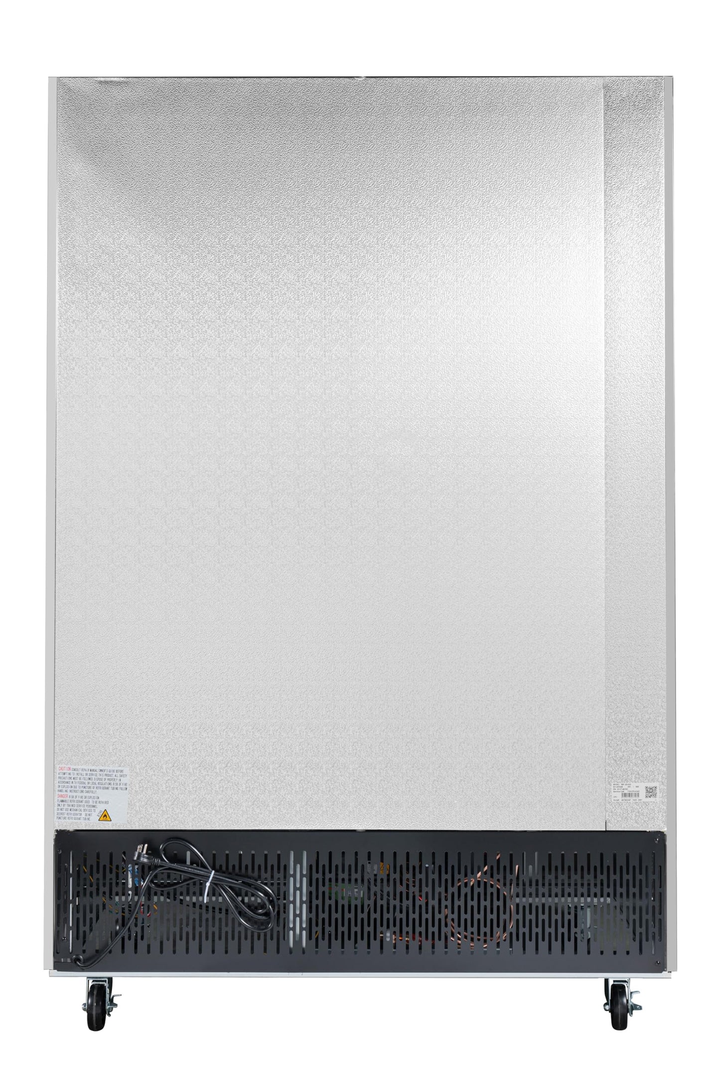 KoolMore Commercial Stainless-Steel Upright Freezer with Reach-In Self-Close Glass Doors, 6 Storage Shelves, Heavy-Duty Caster Wheels, Frost-Free Temperature Control - 47 Cu.Ft [Silver] (RIF-2D-GD)