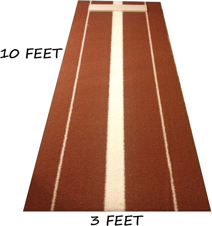 Premium 10 Feet X 3 Feet Softball Pitching Mat in Clay Color