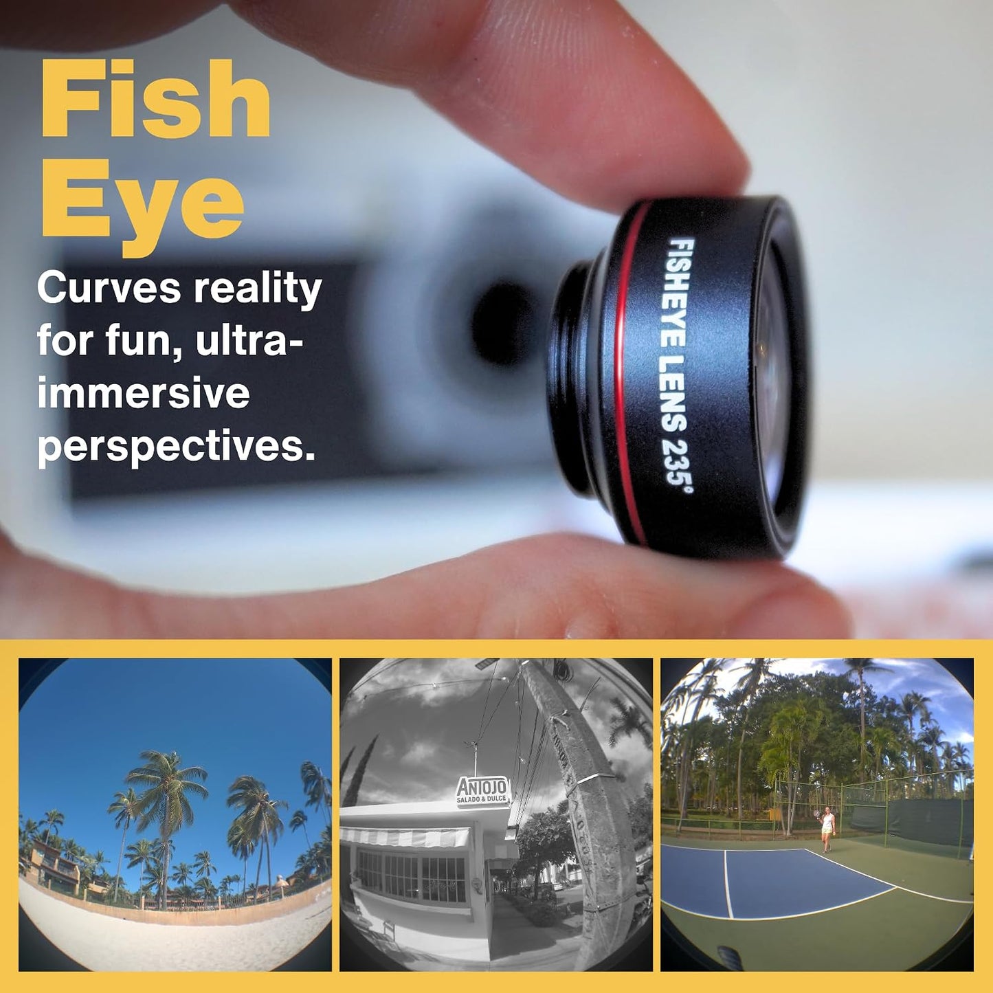 CAPPY CAMERA Set 235 Y2K Screw-On Lens - Wide Angle & Fisheye Lens Kit - Specifically for Cappy Retro Digital Camera