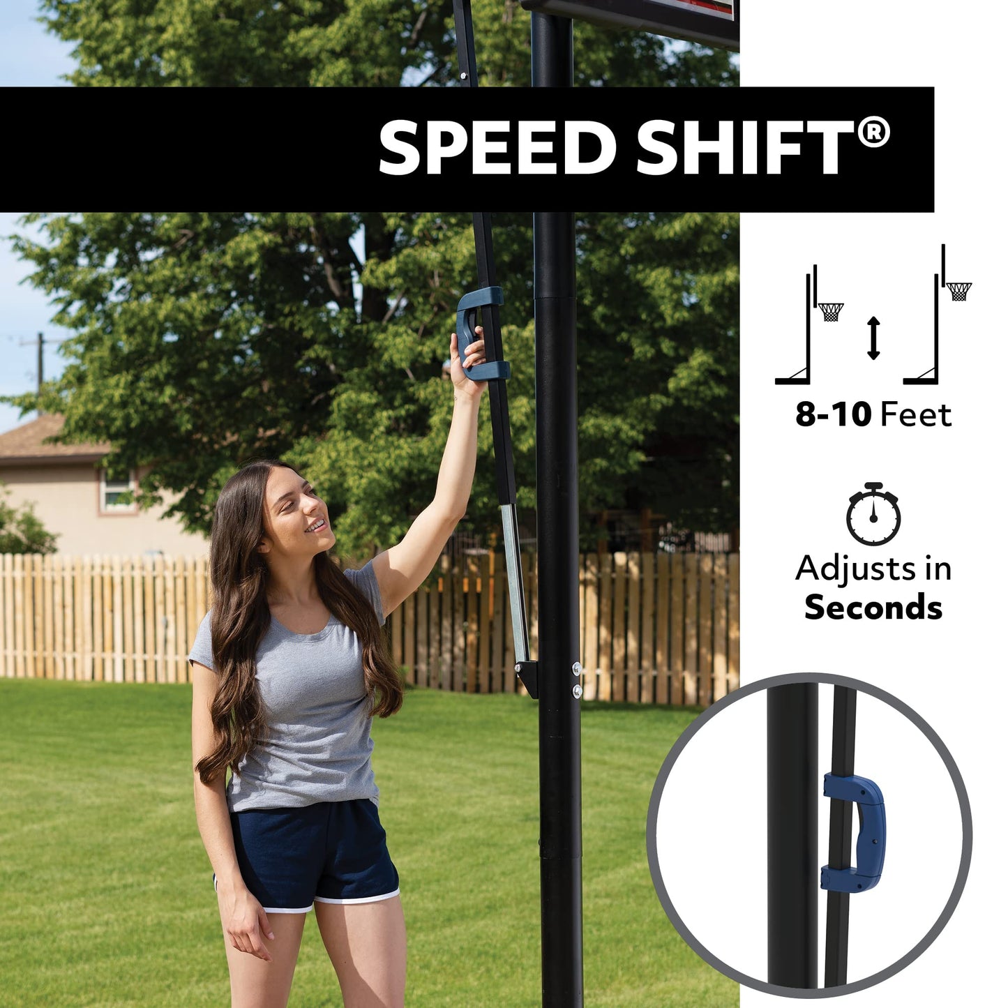 Lifetime Portable Basketball Hoop - 50 in Shatterproof Backboard, Adjustable