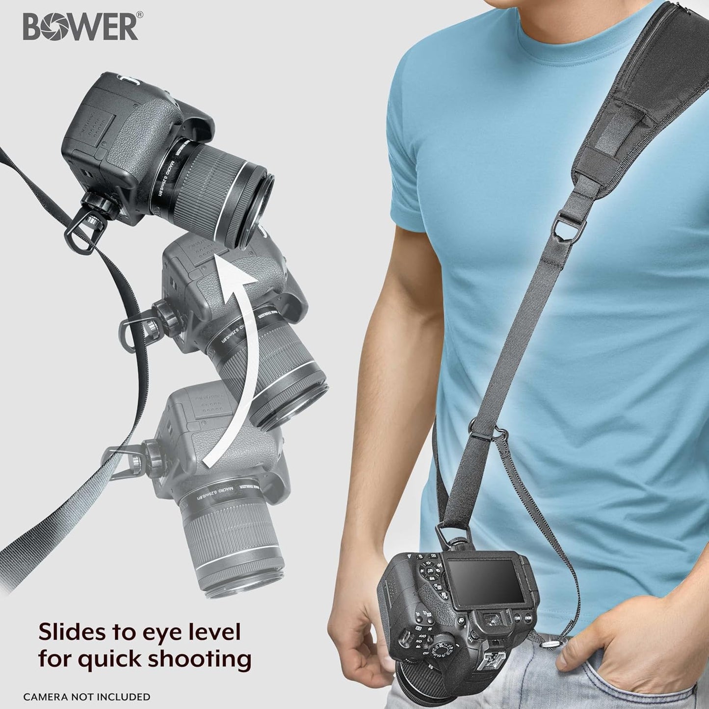 Bower Swift-Shot DSLR Camera Strap: Adjustable Comfort for Your Photography Needs