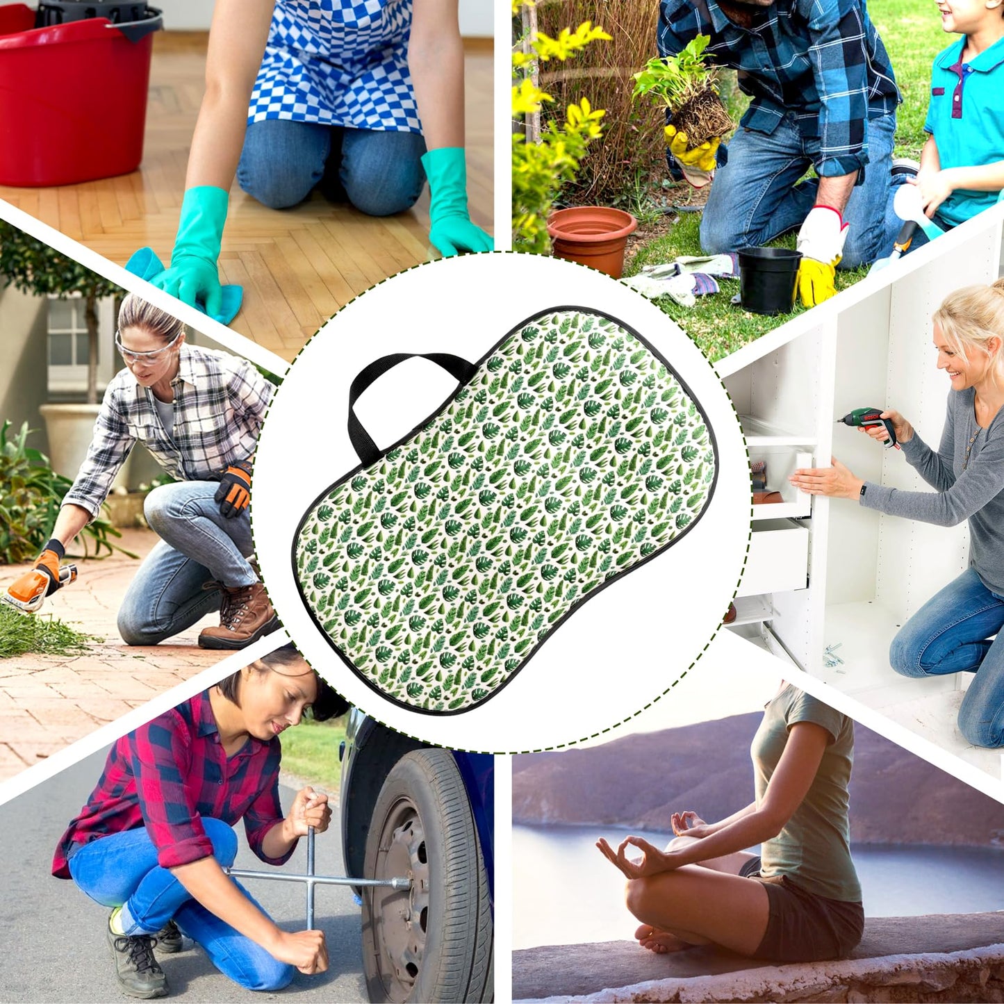 Klarg Kneeling Pads for Gardening Extra Thick Knee Pads Memory Foam Kneeling Pad for Gardening, Yoga, Exercise, Plumbing, and Automotive Work…