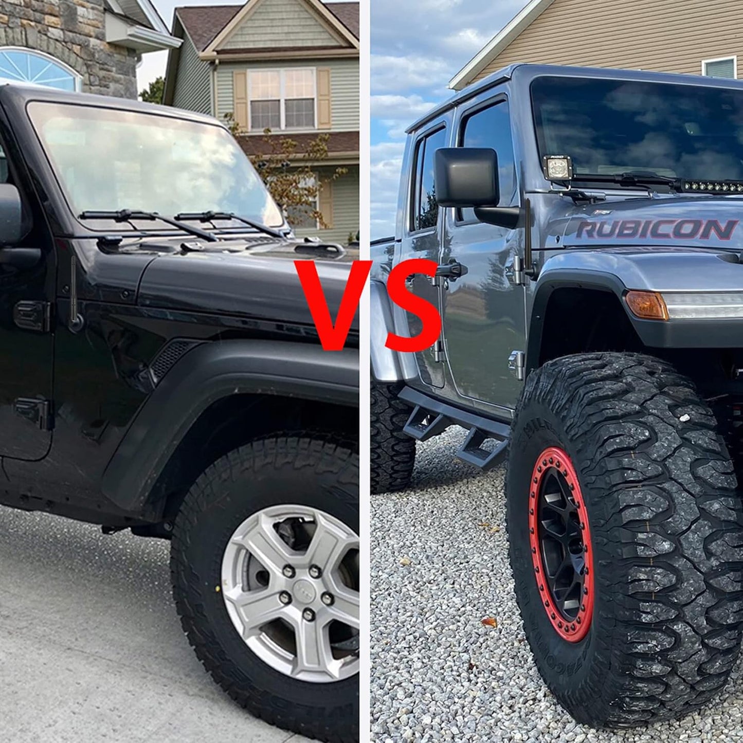 BASIKER 4xe 2007-2025 2026, Antenna for Jeep Wrangler Sport Rubicon JL Willys Mojave JK JT Gladiator Short Jeep