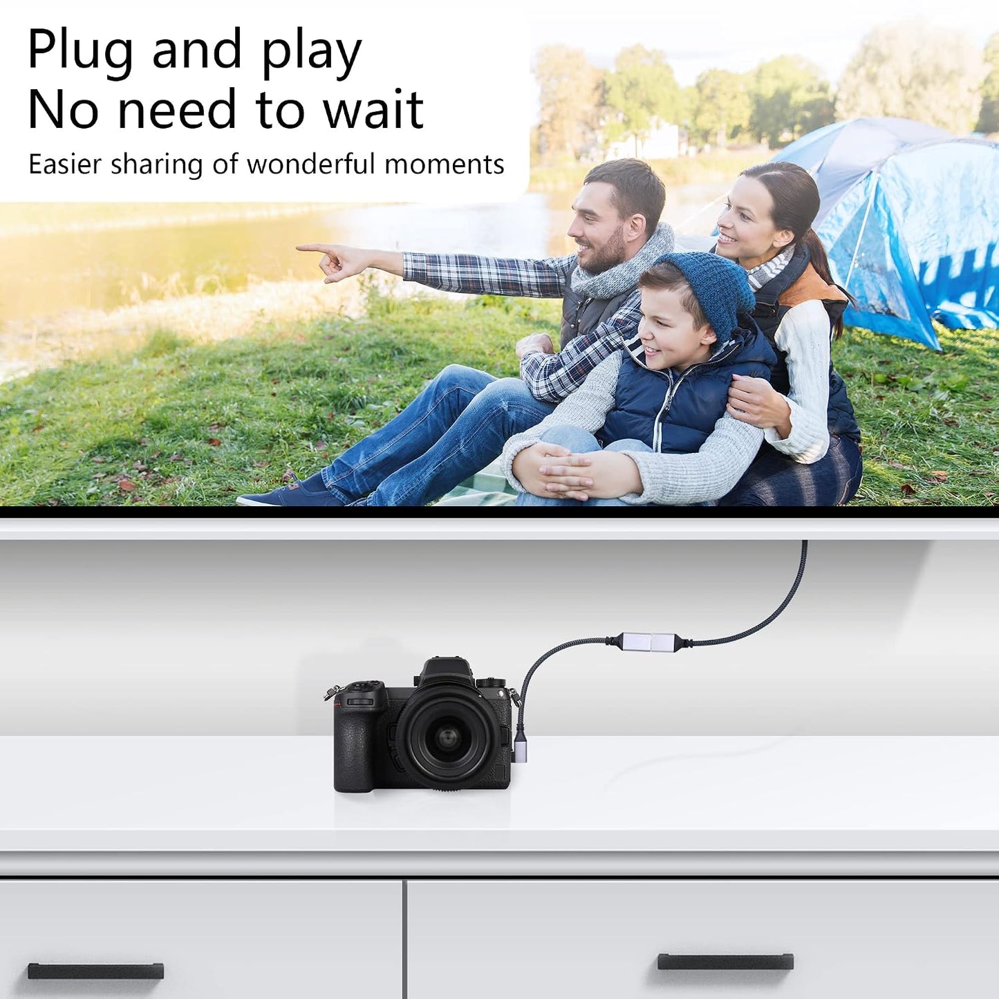 RIIEYOCA 4K 4K Laptop,Projector,TV,Monitor,Camcorder(Cable:20cm) Micro HDTV to HDTV Adapter Cable,Right Angle Micro