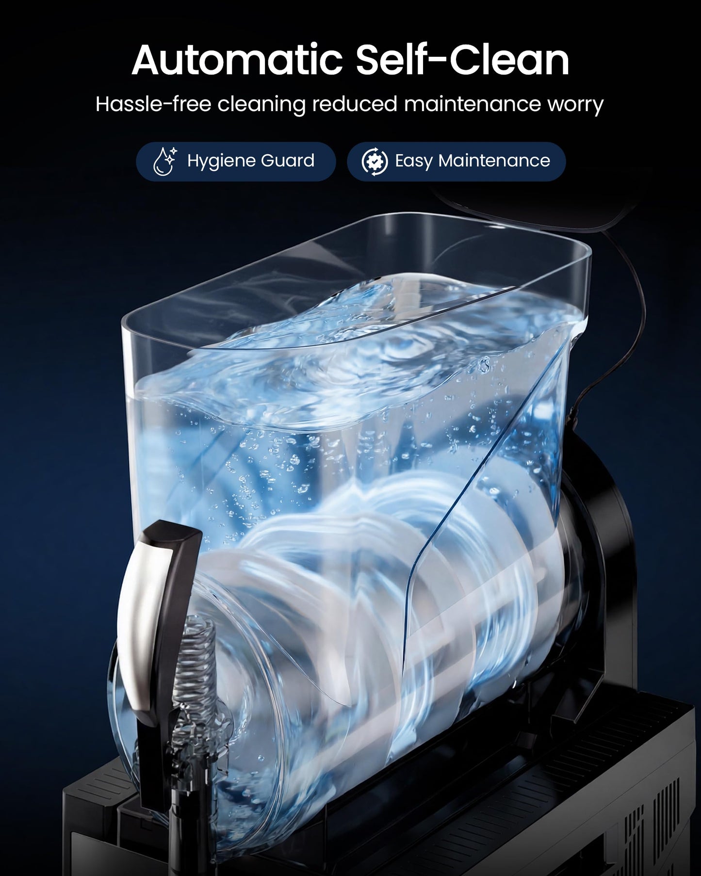 ICEVIVAL 15L Commercial Slushie Machine, Margarita Frozen Drink Machine with Independent Controls & LED，Commercial Slushy Machine Top for High-Traffic Bars Restaurants, ETL Certificated