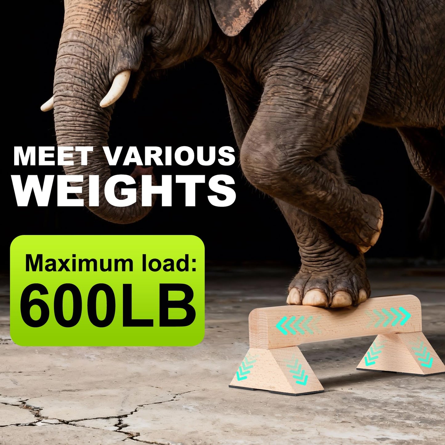 Push Up Bar, Wooden Push Up Handles for Home Strength Training, 2 PCS Wood Push Up Bars for Floor Non-Slip Base Exercise Indoor Outdoor Workout Equipment