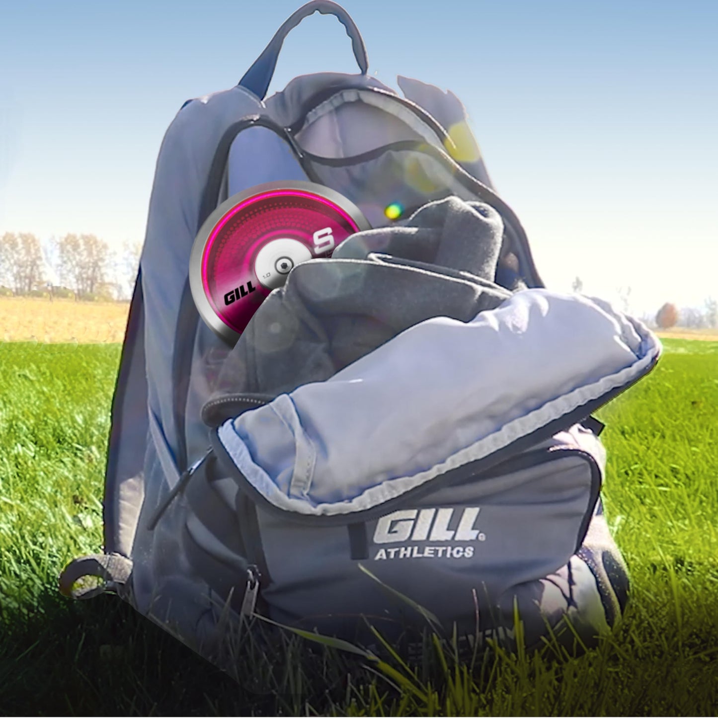 Gill Athletics 1 Kg Throwing Discus - Low Spin Metal Discus with 60% Rim Weight - Ideal Track and Field Training Equipment - Spin Disc for Practice and Competition