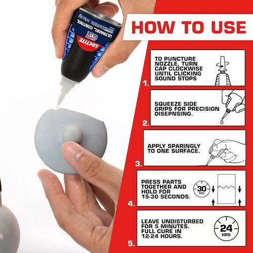 Loctite Super Glue Ultra Gel Control - Clear Cyanoacrylate Adhesive for Plastic, Wood & Metal | 0.14 fl oz Bottle