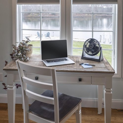 Comfort Zone 8-Inch Table Fan - 3-Speed Wall Mountable Personal Fan with 180° Tilt for Home & Office