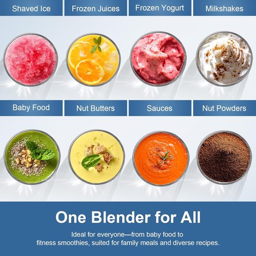 Colarlemo Smoothie Blender - 25,000 RPM Personal Blender for Ice Crushing | Includes 23oz, 32oz, 37oz Cups