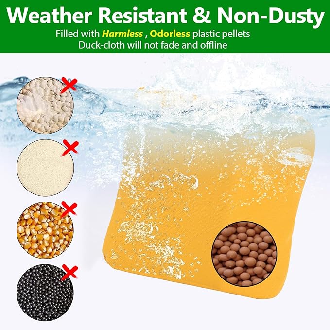 EunHo Cornhole Bags Set of 8 Regulation Size & Weight Corn Hole Bean Bags Official Professional All Weather for Tossing Game with Carry Case