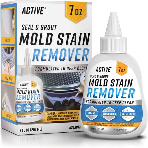 ACTIVE Mold Stain Remover Gel - Heavy Duty Cleaner for Washing Machine Seals & Grout - 7 Fl Oz