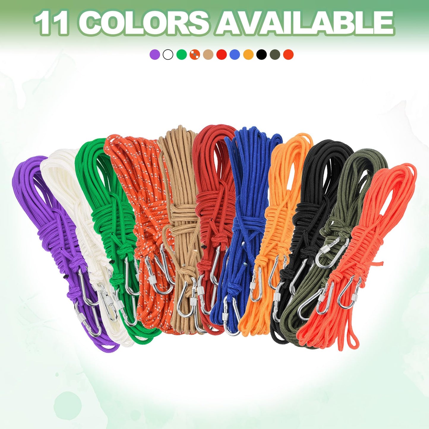 MECCANIXITY Hollow Braided Polypropylene Anchor Rope with Hook, 1/4 Inch 33ft Nylon Floating Line for Marine Pool Life Boat Anchor Rope, Black