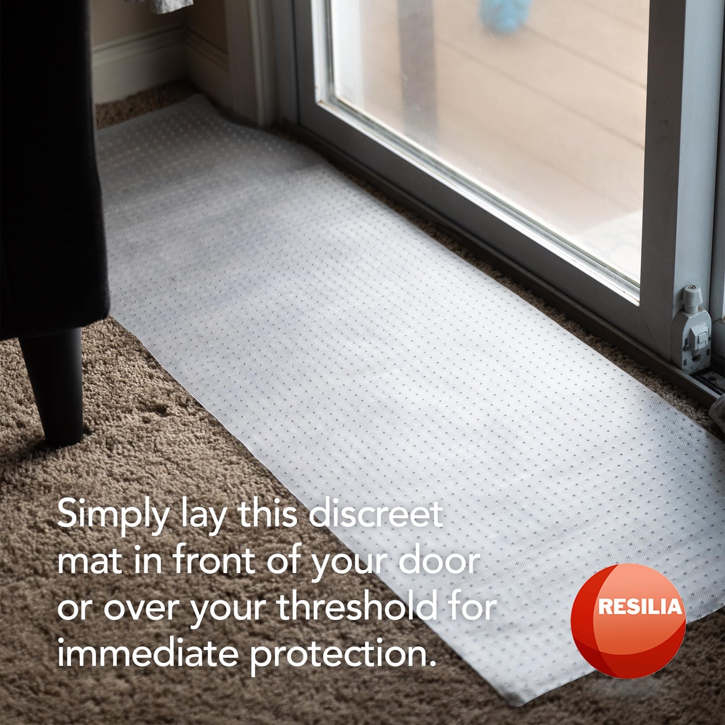 Pet Carpet Protector - Doorway Damage Deterrent and Scratch-Stopper for Cats, Dogs, and Pets, Heavy-Duty PVC Runner, Cut to Fit, Clear, 30 Inches x 48 Inches, Made in The USA
