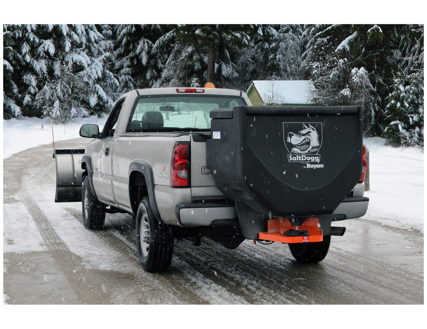 Buyers Products SaltDogg TGS06 Tailgate Salt Spreader, Made In The USA, 10 cu ft/750lb Capacity, Adjustable Flowgate Design W/Gravity Feed, Salt Spreader for Commercial Use
