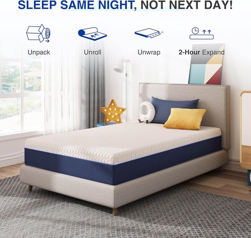 Gelsea Gel Cooling Memory Foam Mattress - 8 Inch Full Size, Medium Firm for Back Pain Relief, CertiPUR US Certified