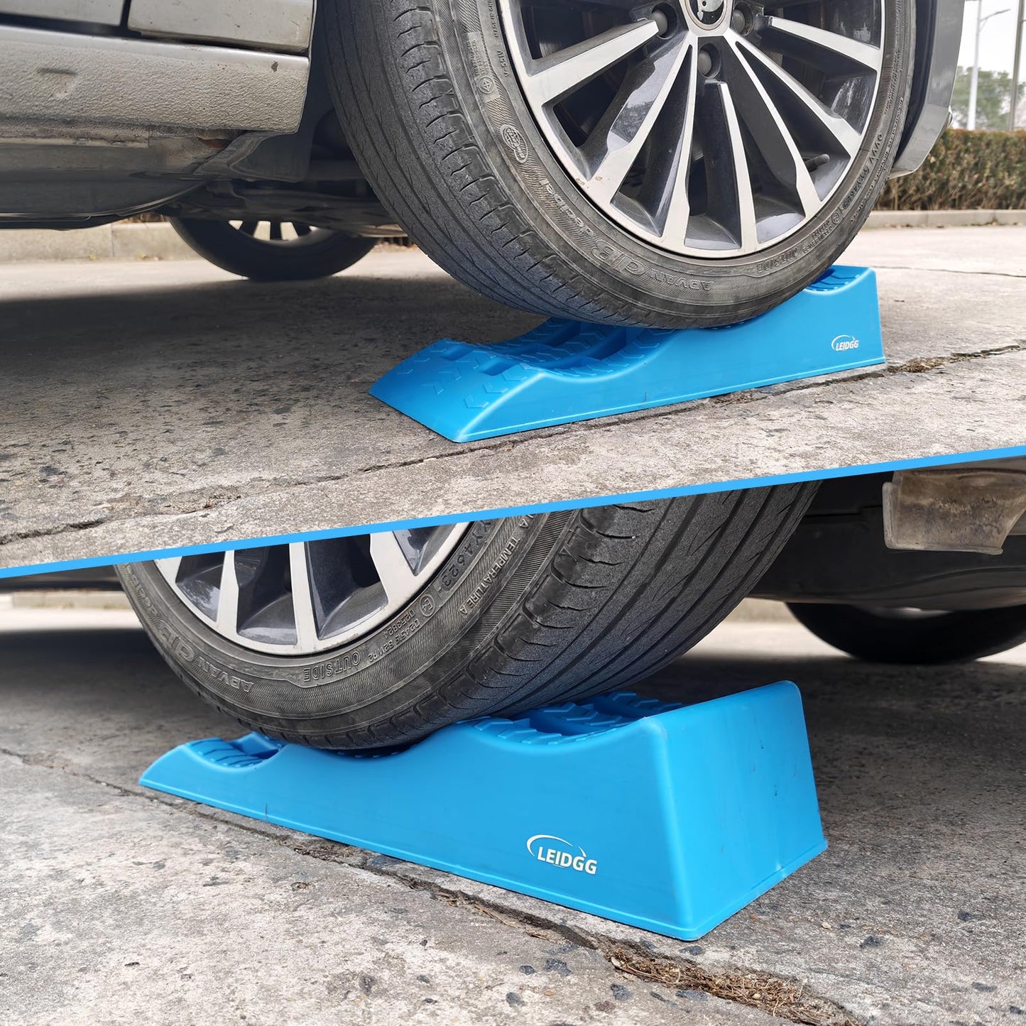 LEIDGG 2Pack 3-Tier Levelling Ramps for Campervans Heavy-Duty Anti-Skid RV Levelling Blocks Height Adjustable Vehicle Ramps for Cars, Trailer,Truck Up to 10000 LBS
