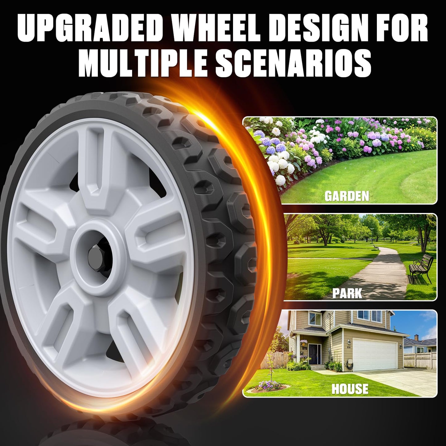 SENIX 20" Gas Lawn Mower, 144 cc Gas Powered Lawnmower, 4-Cycle Engine Walk-Behind Push Lawn Mowers, 3 Cutting Height, Lightweight,for Garden Yard