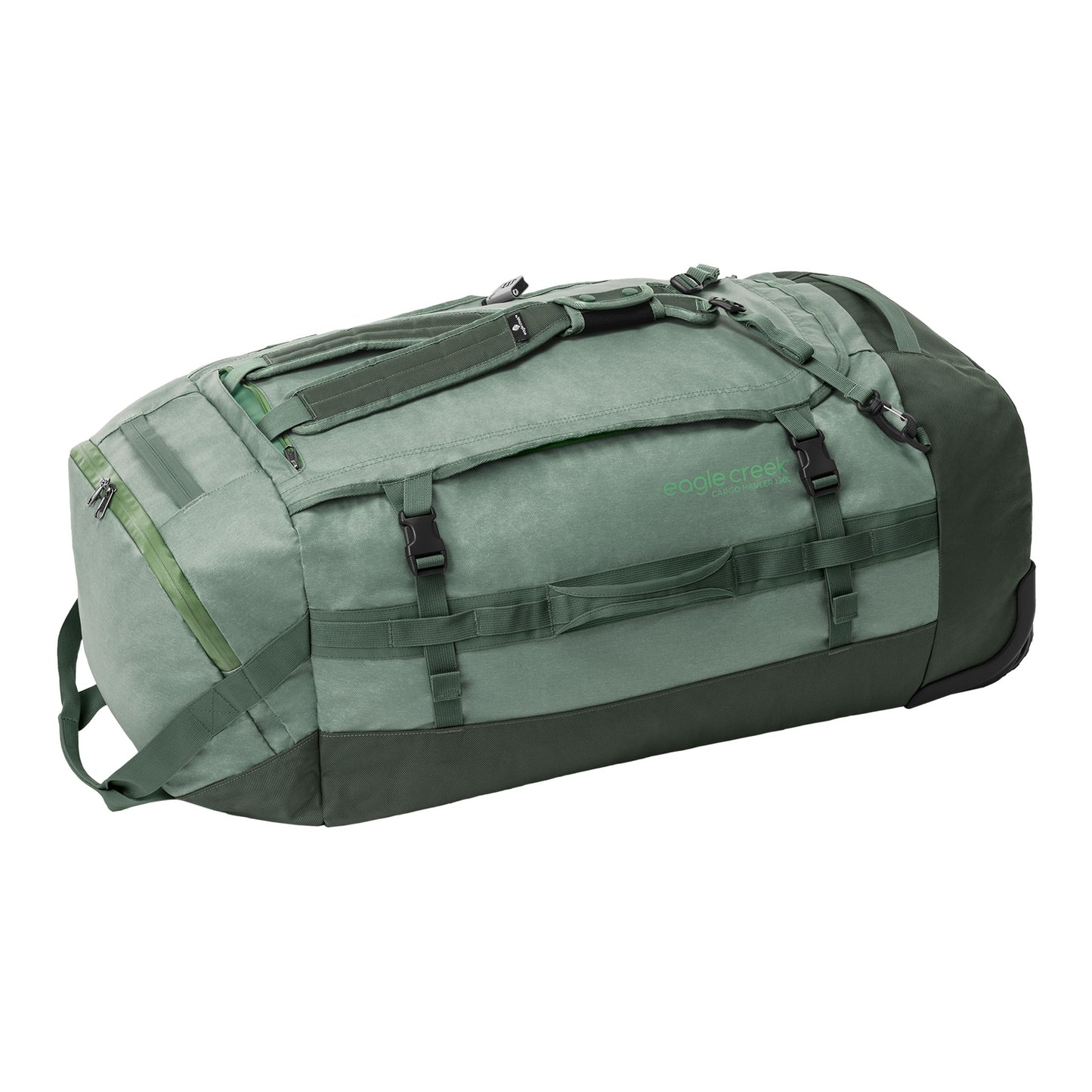 Eagle Creek Cargo Hauler Wheeled Duffel - Durable Duffel Bag for Travel - Easy Access Compartment - Deployable Backpack Straps - Lockable Zipper Opening - Duck Green - 130L