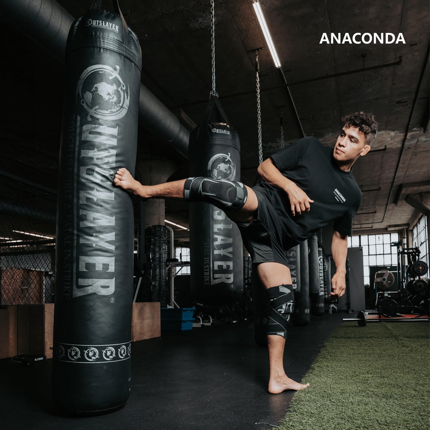 Anaconda Fightwear Stabilizer Knee Brace (Large) - Compression Support Sleeve with Spring Stabilizers for Shock Absorption & Joint Health - Fits Left or Right Leg - Ideal for Athletes - 2 Pack