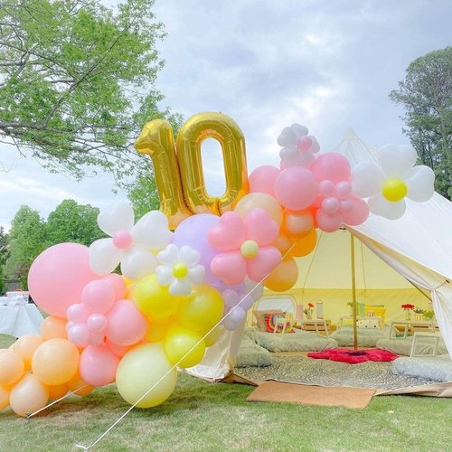 Gold 10 Number Balloons by [Brand Name] - 40 Inch Giant Birthday & Anniversary Party Decorations