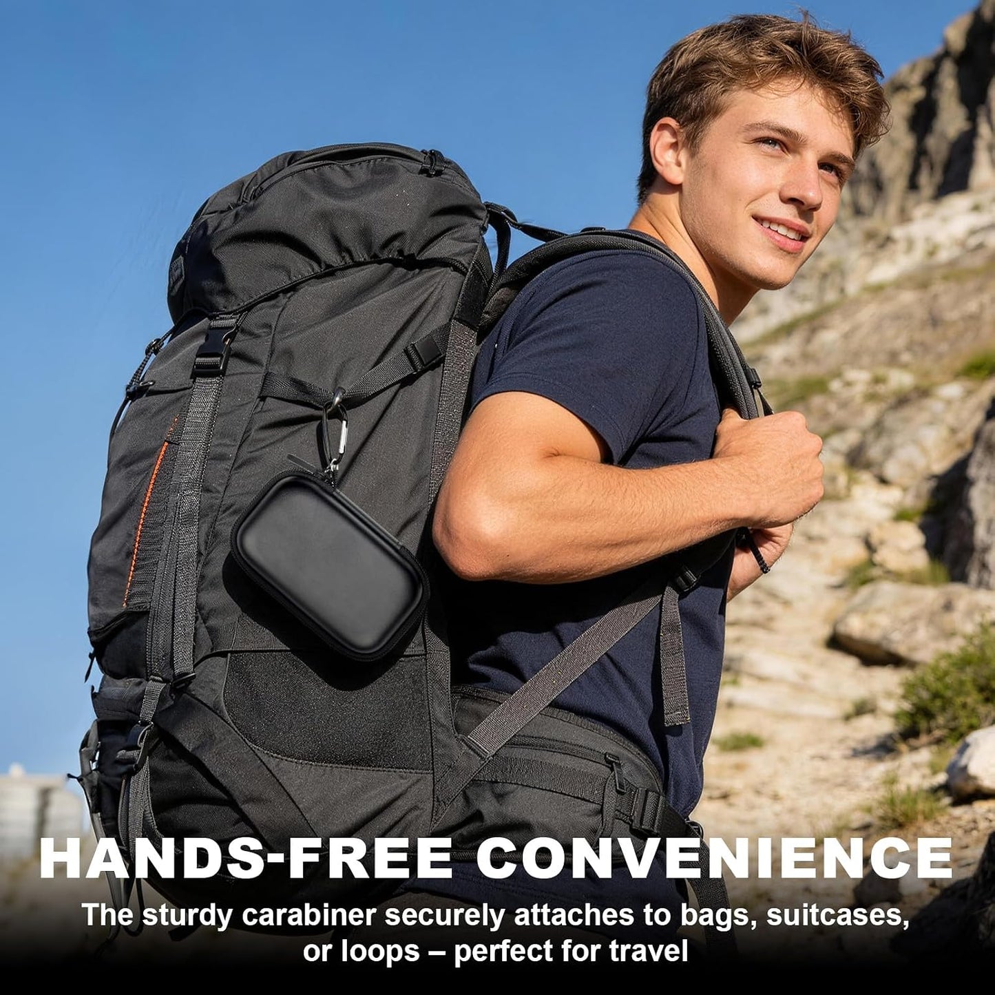 ANKHOH 45W 10000mAh, 2 Power Bank Case Compatible with Anker Nano Portable Charger Travel Storage Bag with Carabiner