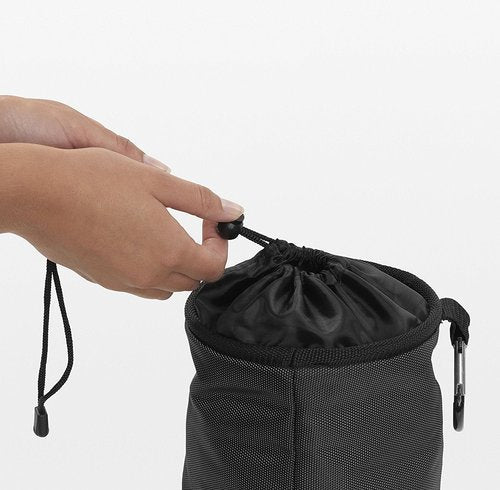 Brabantia - Premium Peg Bag - Laundry Pegs Storage - Durable Weather-Resistant Materials - with Closing Cord - Bag Hook - Clothes Pins - Black - Up to 150 Pegs