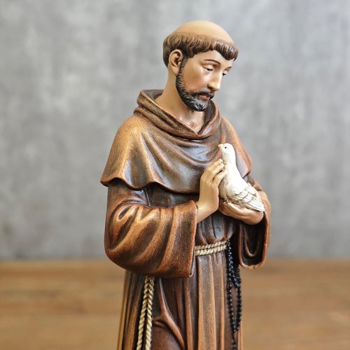 Buildclassic Saint Francis Statue - 6" Inspirational Garden Figure | Patron Saint of Nature, Devotional Décor