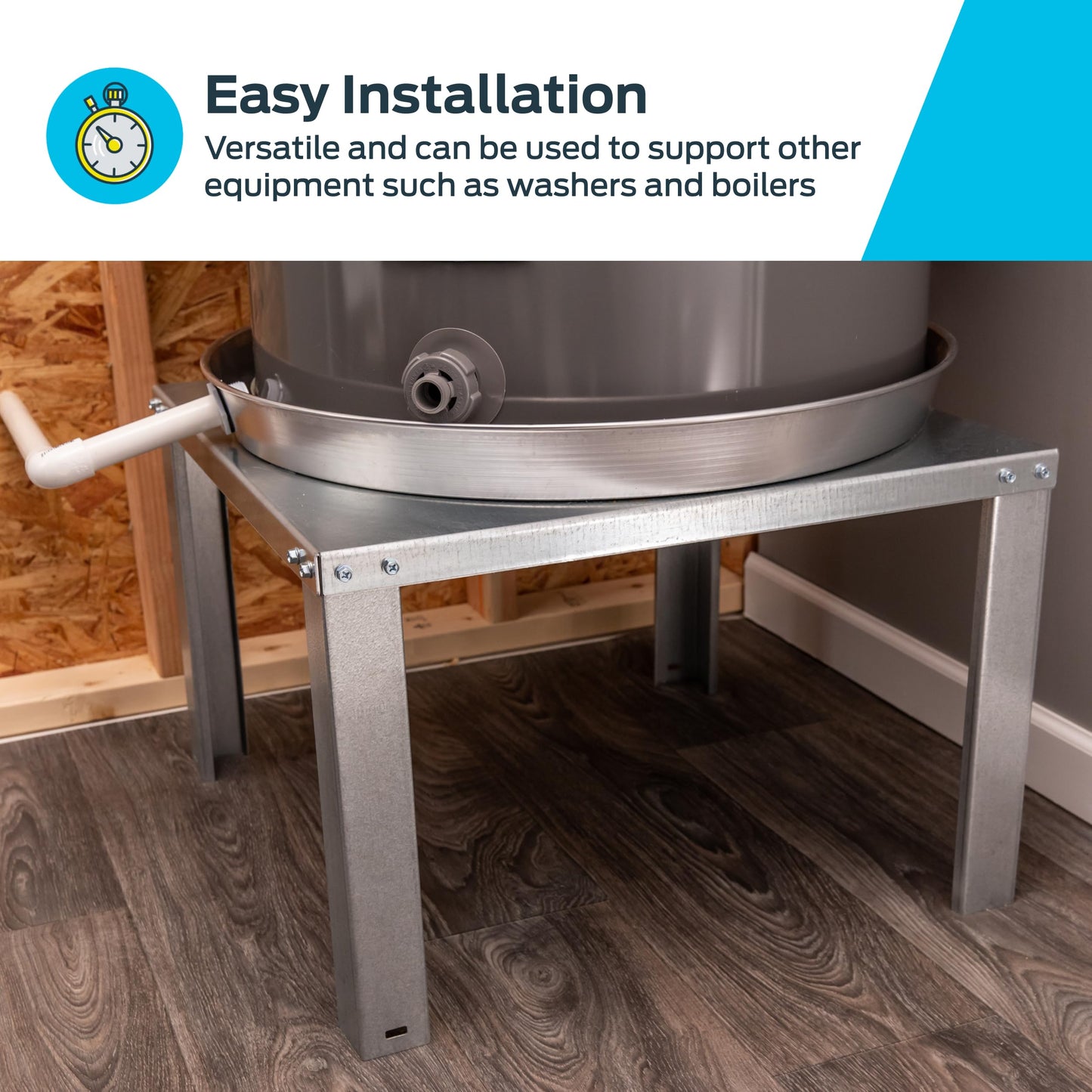 Holdrite QuickStand 24 Inch Water Heater Stand, Up to 100 Gallons, Unassembled, 40-S-24-U