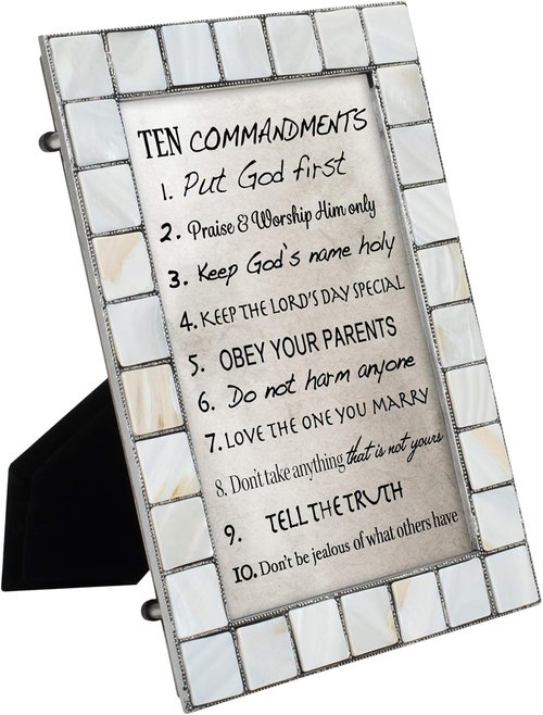 Cottage Garden Mother of Pearl Grey Photo Frame - 4 x 6 Table Top & Wall Display
