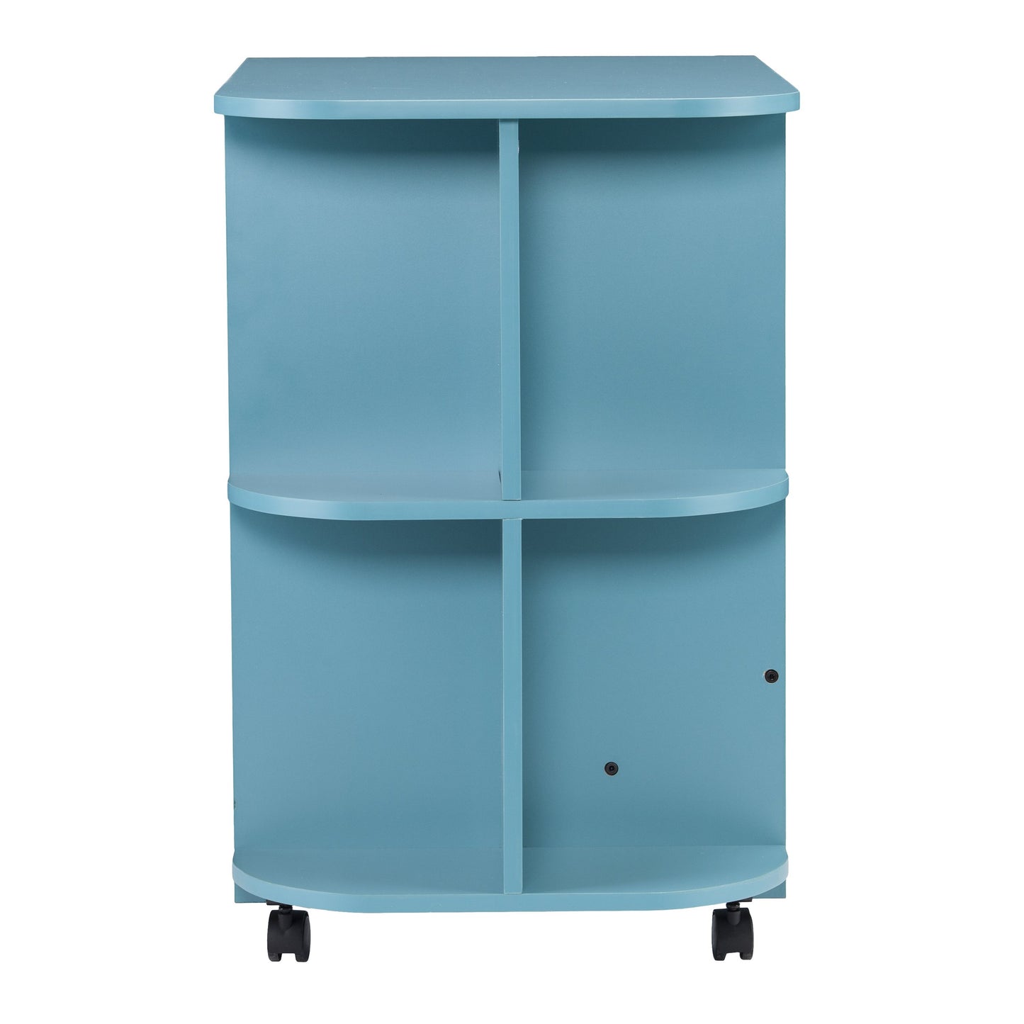 SEI Furniture - Stradville Expandable Rolling Sewing Table Craft Station - Turquoise - Transitional Design, Blue Finish - Ideal for Living Room, Bedroom (HZ8665)