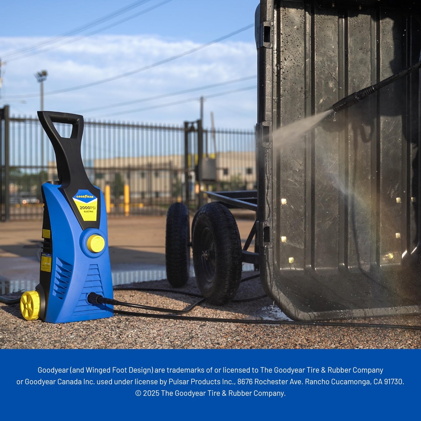 Goodyear 2,000 PSI 1.6 GPM Electric Pressure Washer with Soap Bottle