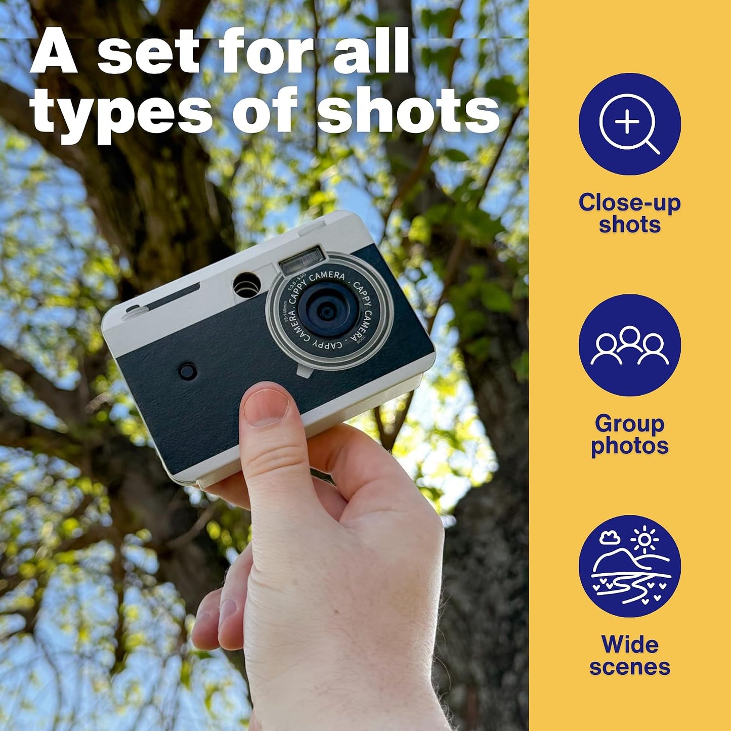 CAPPY CAMERA Set 235 Y2K Screw-On Lens - Wide Angle & Fisheye Lens Kit - Specifically for Cappy Retro Digital Camera