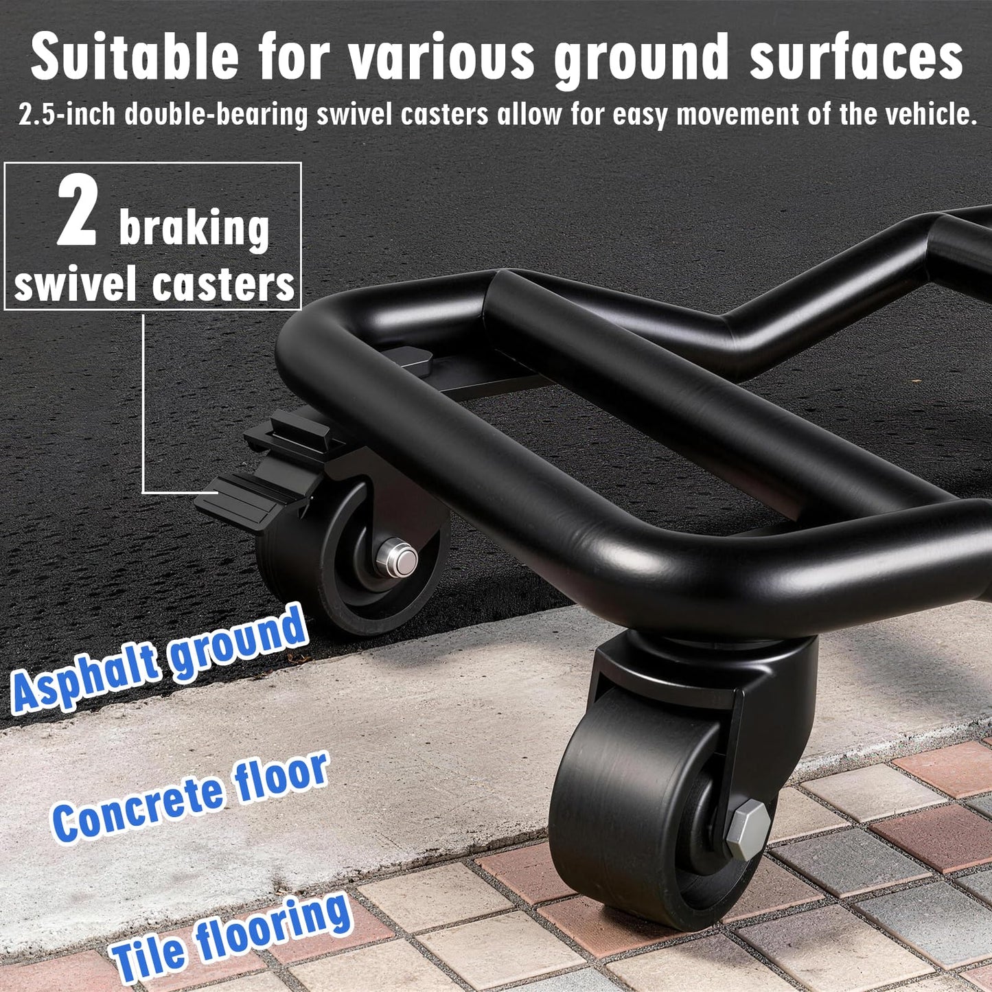 Car Dolly Set of 4, 9000 LBS Capacity Universal Vehicle Moving Dolly for Cars, SUVs, Motorcycles & Boats, Low-Profile Wheel Skates for Garage, Workshop and Marine Use