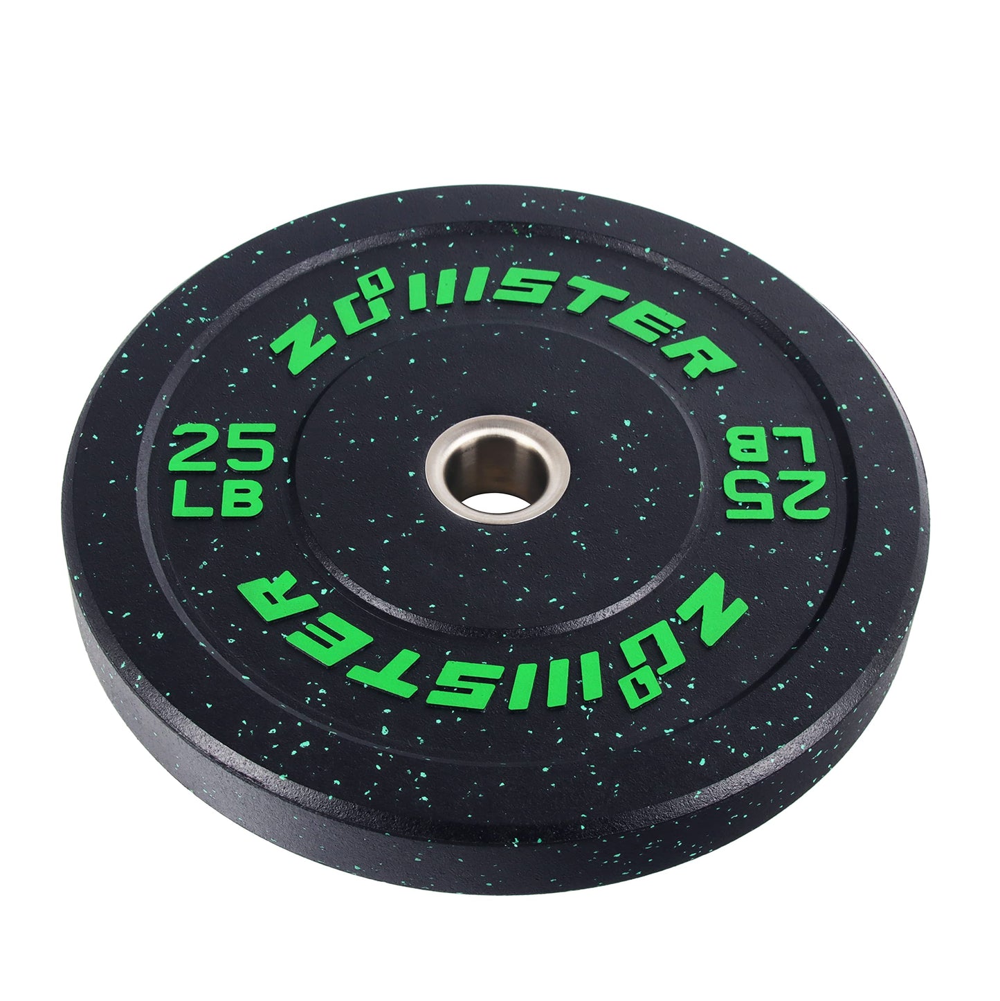 Zoomster Bumper Plate Olympic Weight High Bounce with Steel Insert Strength Training Lifting (160LB Set) Black