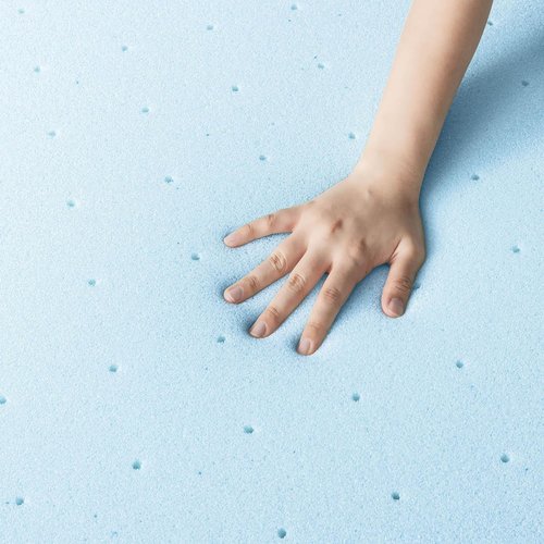 Best Price Mattress 1.5 Inch Ventilated Memory Foam Mattress Topper - Cooling Gel Infusion | Queen Size, CertiPUR-US Certified