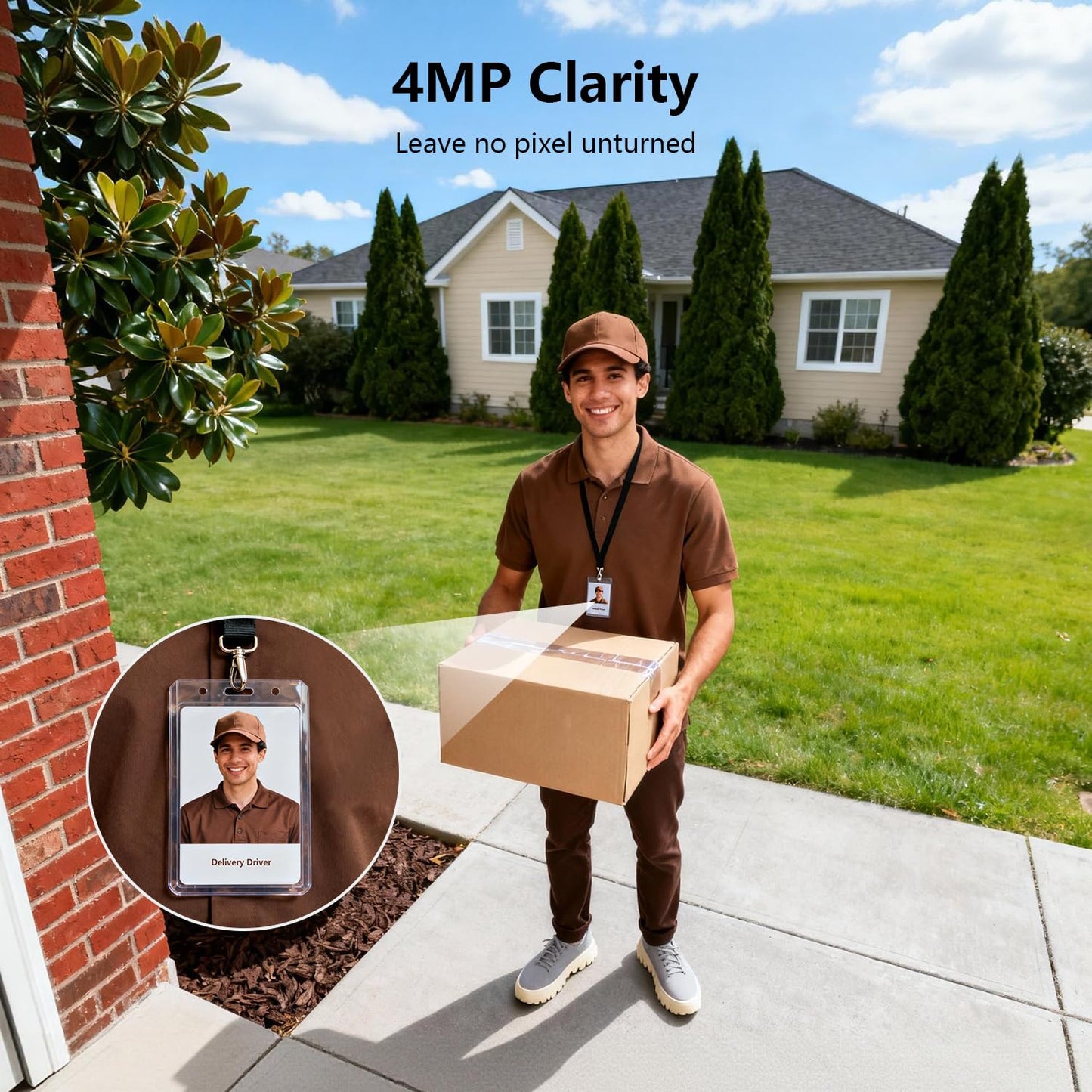 Anakk 4MP Solar Security Cameras Wireless Outdoor, 355° Pan Tilt Motion Detection,Color Night Vision, 5GHz/2.4GHz WiFi, IP65, 4-Cam Kit with 64GB Local Storage, No Monthly Fee Camera for Home Security