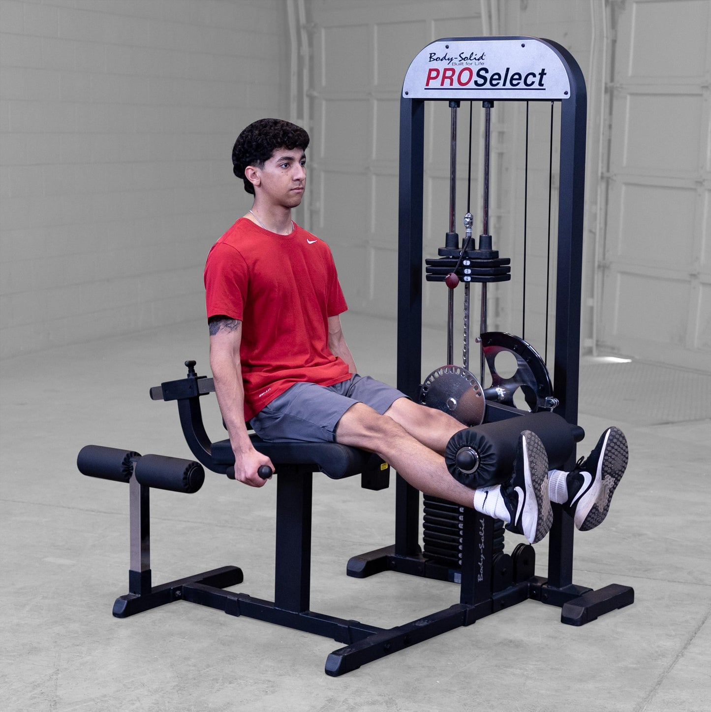 Body-Solid (GCEC-STK/3) Pro Select Leg Extension and Curl Machine, Weight Lifting Gym Equipment for Leg Press, Commercial and Home Leg Developer Strength Training Machines, 310 lb Weight Stack