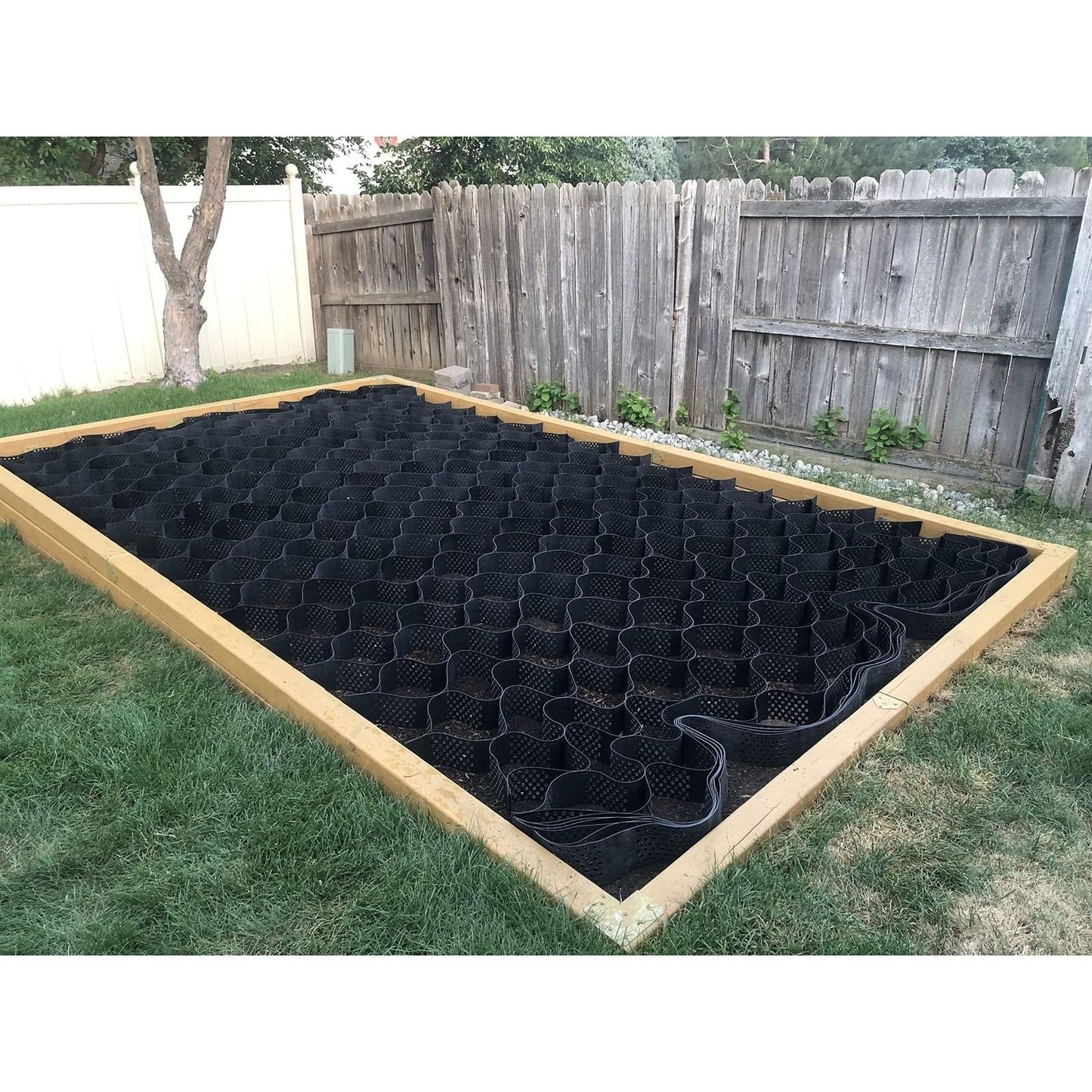 Driveway Grids Garden Shed Base Grid,2inch High Geo Grid Polyethylene Strength Soil Foundation for Landscaping Patio Walkways, Mud Erosion Control Grids ( Color : W x L , Size : 1m x4m (3.3X13ft) )