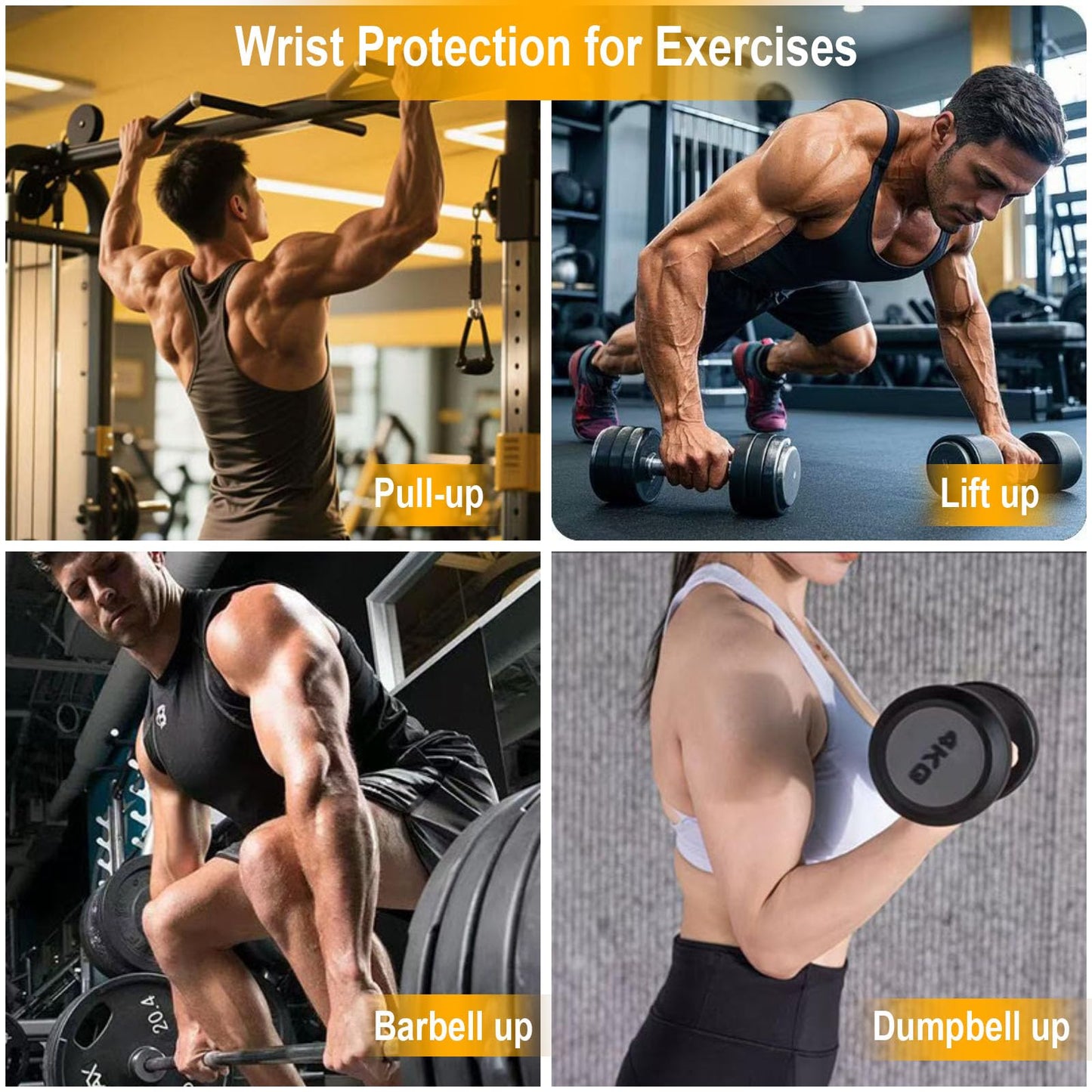 Lifting Hooks for Weight Lifting, 1 Pair 330 LB Weight Lifting Wrist Wraps Heavy Duty Gym Lifting Straps Hook for Barbell, Deadlifts, Pull-Ups, Strength Training, Wrist Protection, for Men & Women