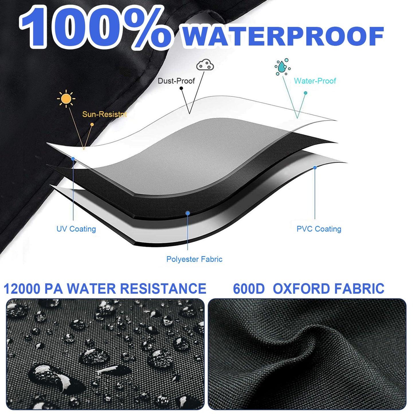 JXXPGG Gym Rack Cover, 600D Oxford Covers for Pull Up Bar Station/Weight Lifting Rack/Squat Rack/Outdoor Home Gym Workout Equipment,Waterproof UV & Dustproof,Black,68.8 * 41 * 72.8inch