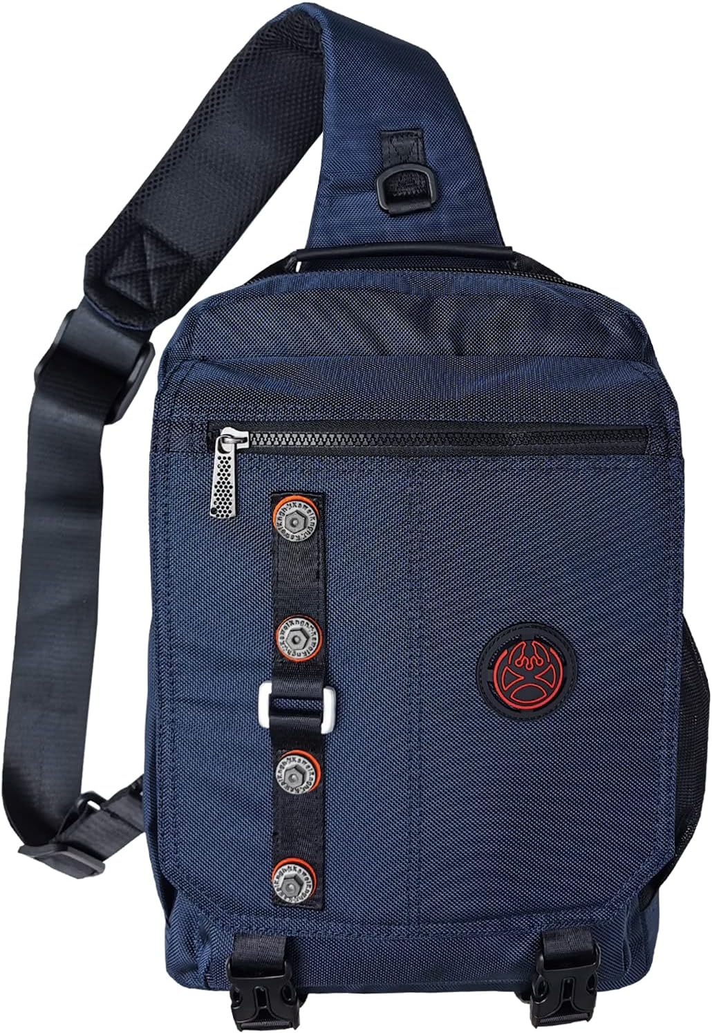 Backpack Large Sling Bag Laptop Cross Body Messenger Bag Shoulder Travel Rucksack (C- Blue)