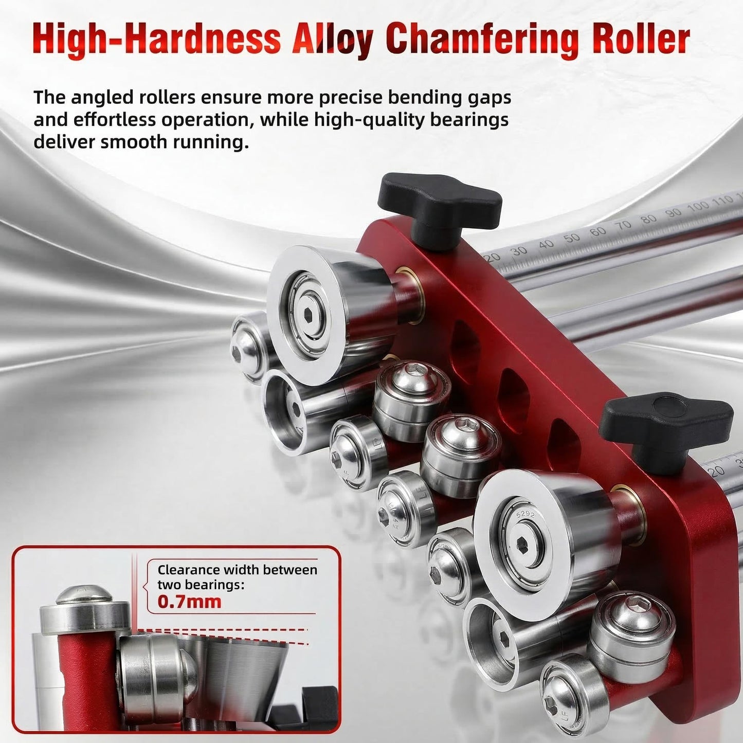 ZXCTETO Sheet Metal Roller 1-Station Metal Bender, Metal Roofing Tools,0-100° Bending Range,0.26-7in Length, 0.2-1mm Thickness, for Iron/Aluminum/Copper/Stainless Steel Flashing & Edging (7in)